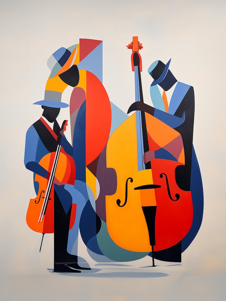 Matisse Inspired Abstract Jazz Music Poster