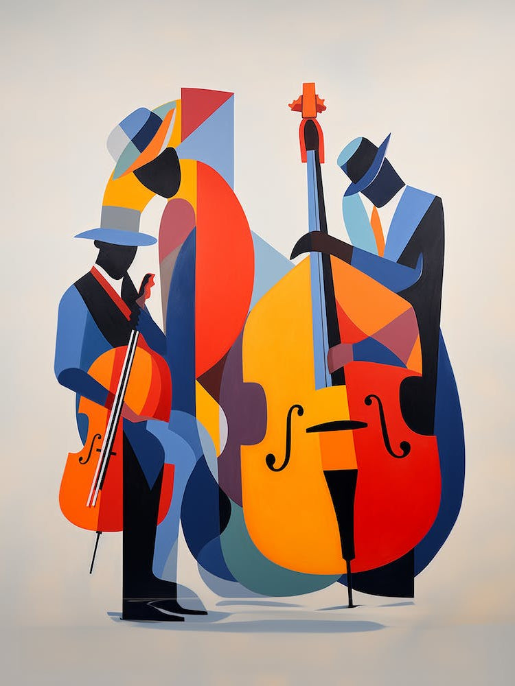Matisse Inspired Abstract Jazz Music Poster
