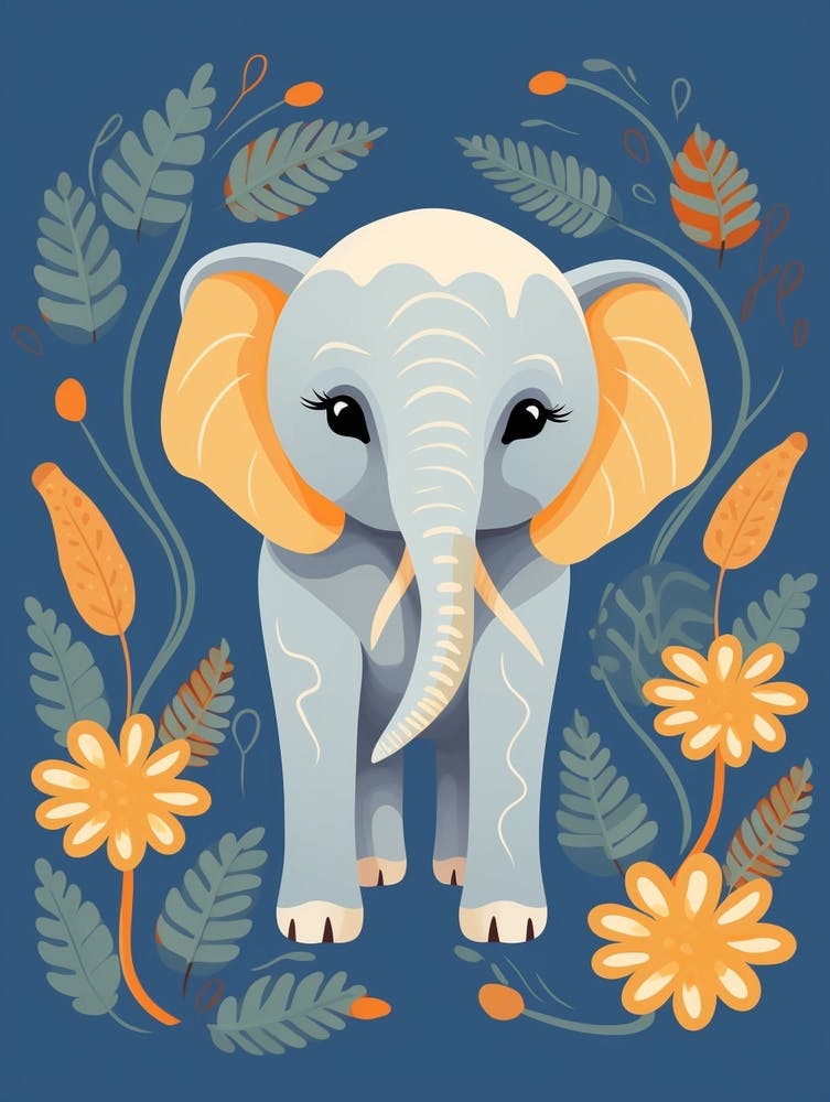 Tierbaby-Illustration Elefant 1