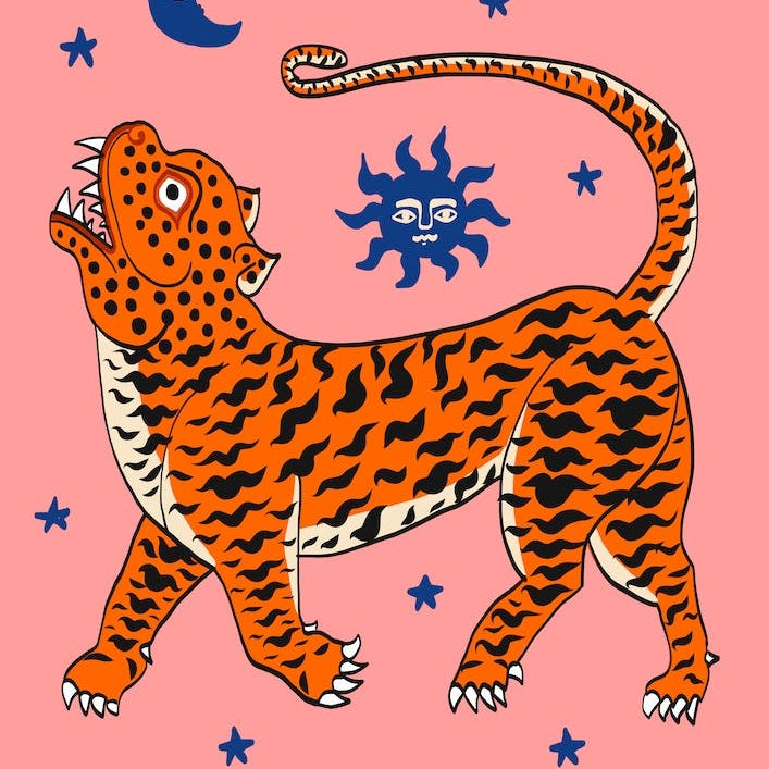 Tiger Temple Stars Pink