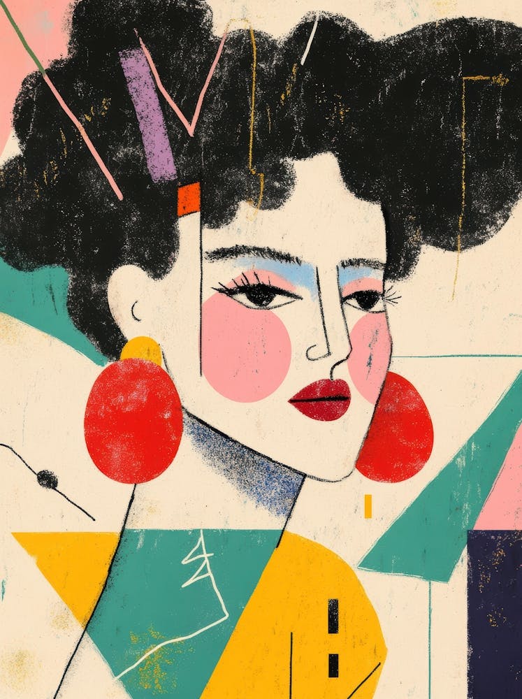 Woman With Big Earrings 5