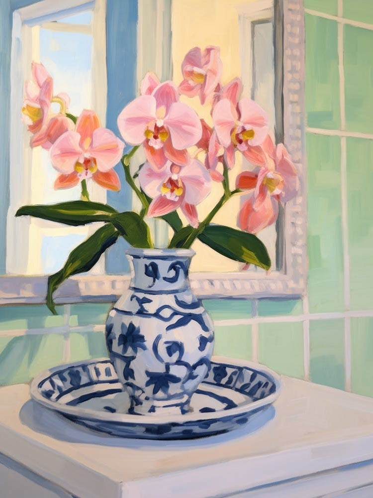 A Vase With Orchid, Flower Bouquet 4