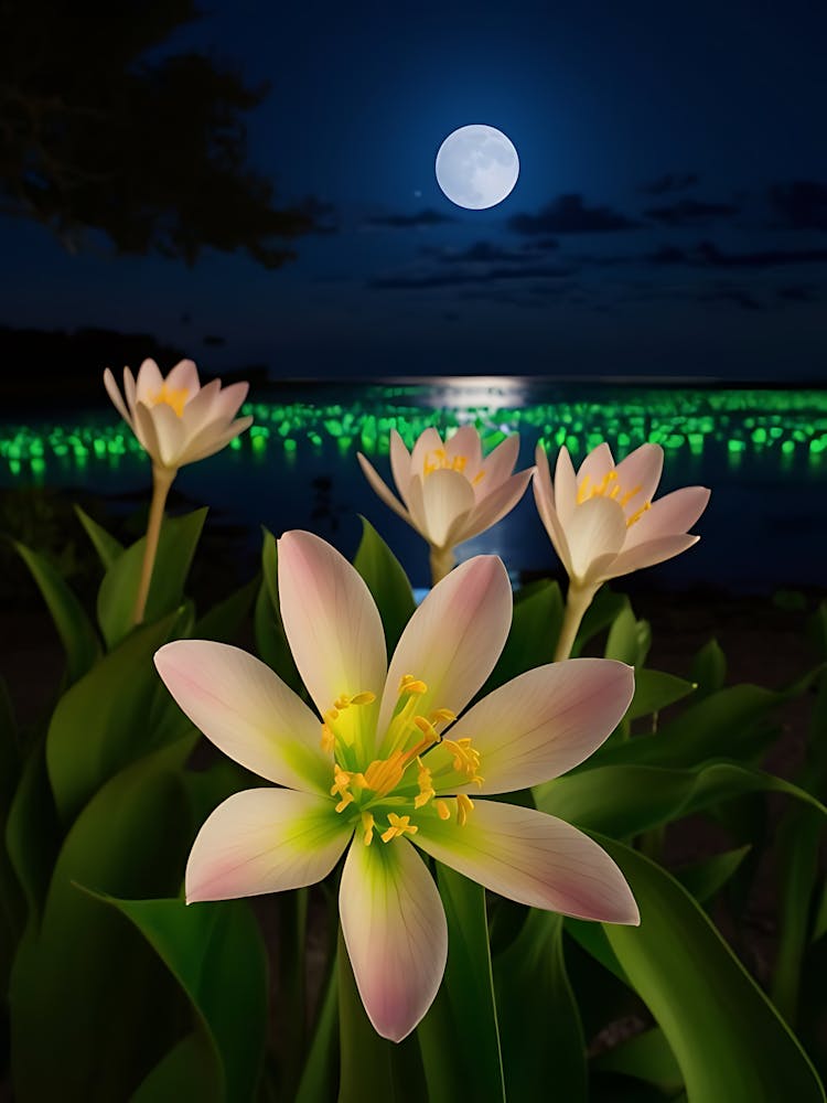 Tulips At Night