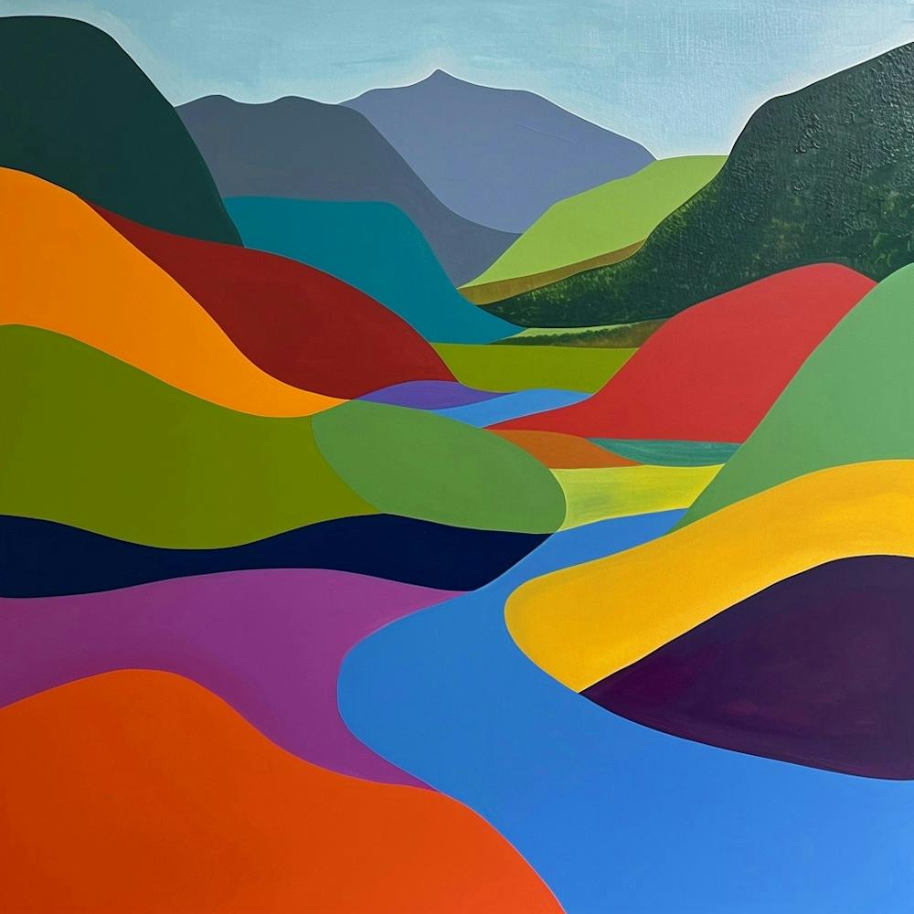 Colourful Abstract Snowdonia National Park Wales 2