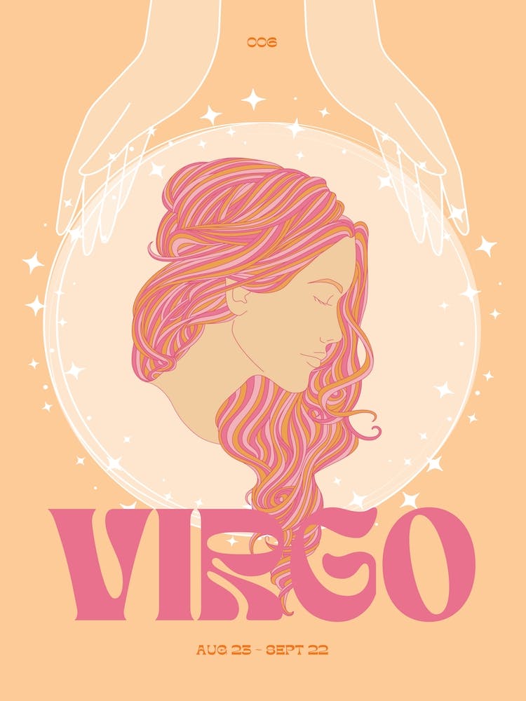 Orange Zodiac Virgo