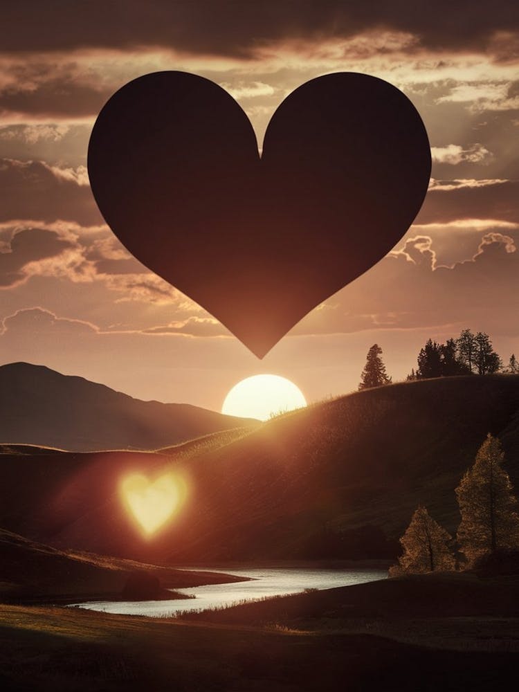 Sunset With A Heart