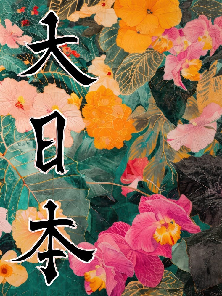 Hokusai  Great Japan Poster Japanese Flowers 24
