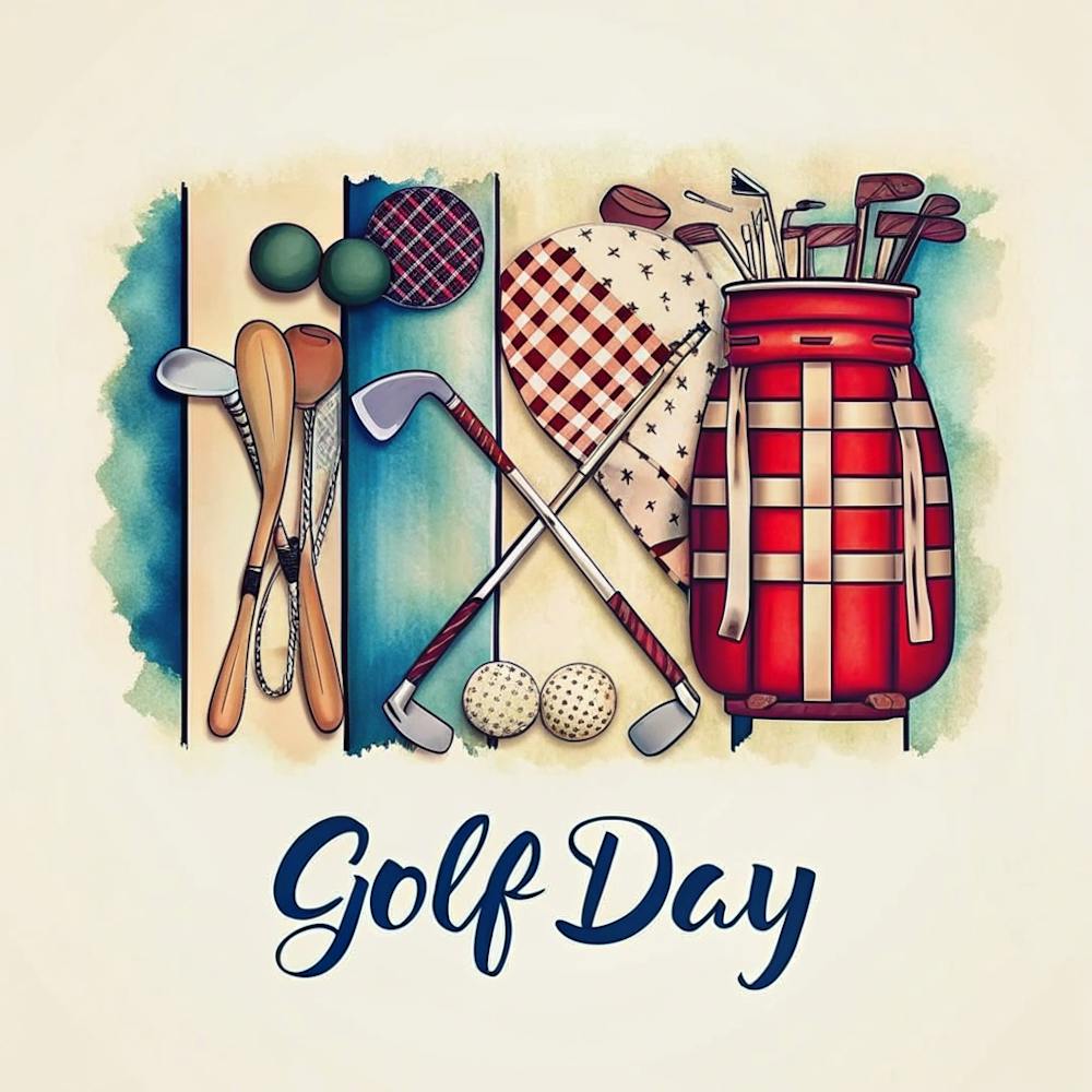 Classic Golf Club Collage A Nostalgic Compositio (4)