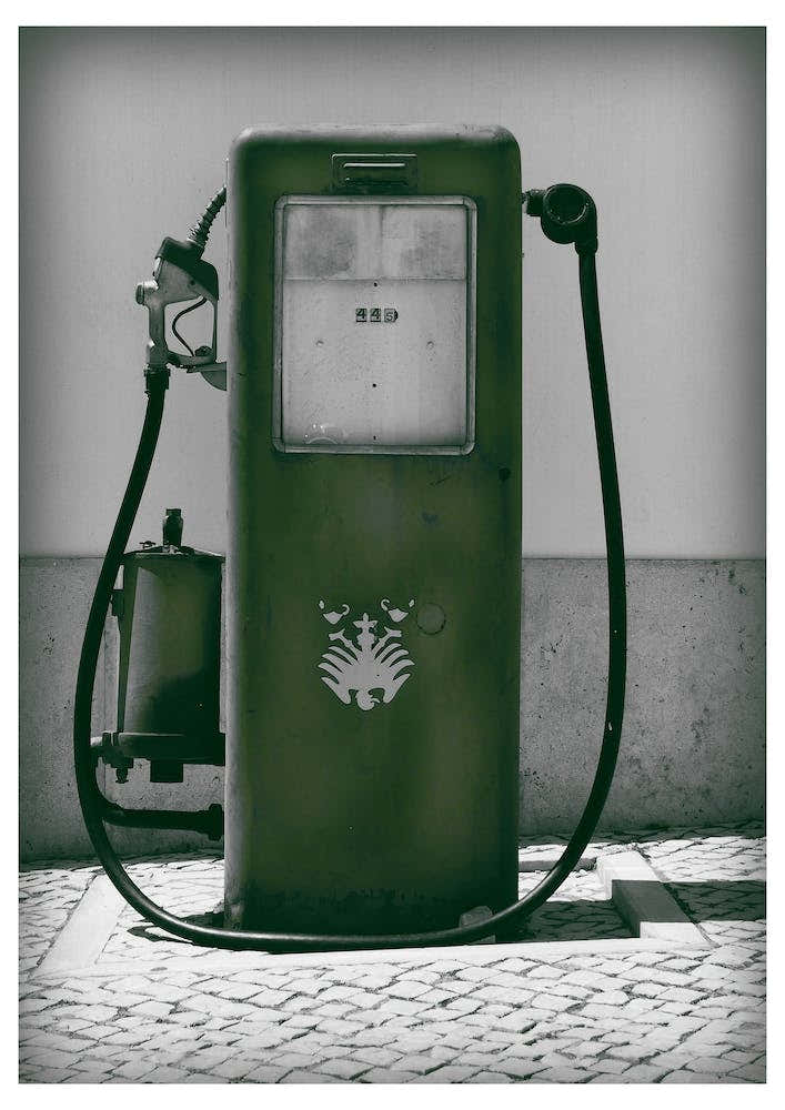 Vintage America Dark Green Gas Pump