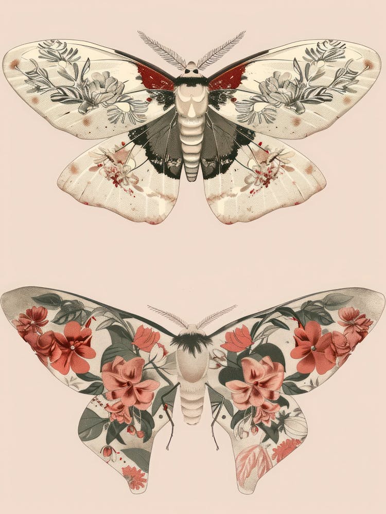 Papillons de Printemps Style William Morris 7