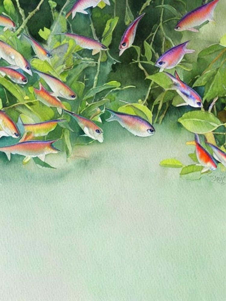 Rainbow Shark Storybook Watercolour