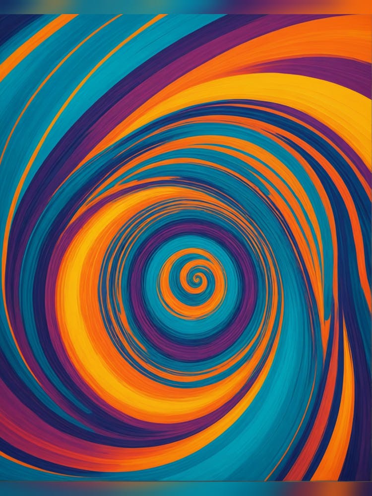 Peinture Spirale Abstraite