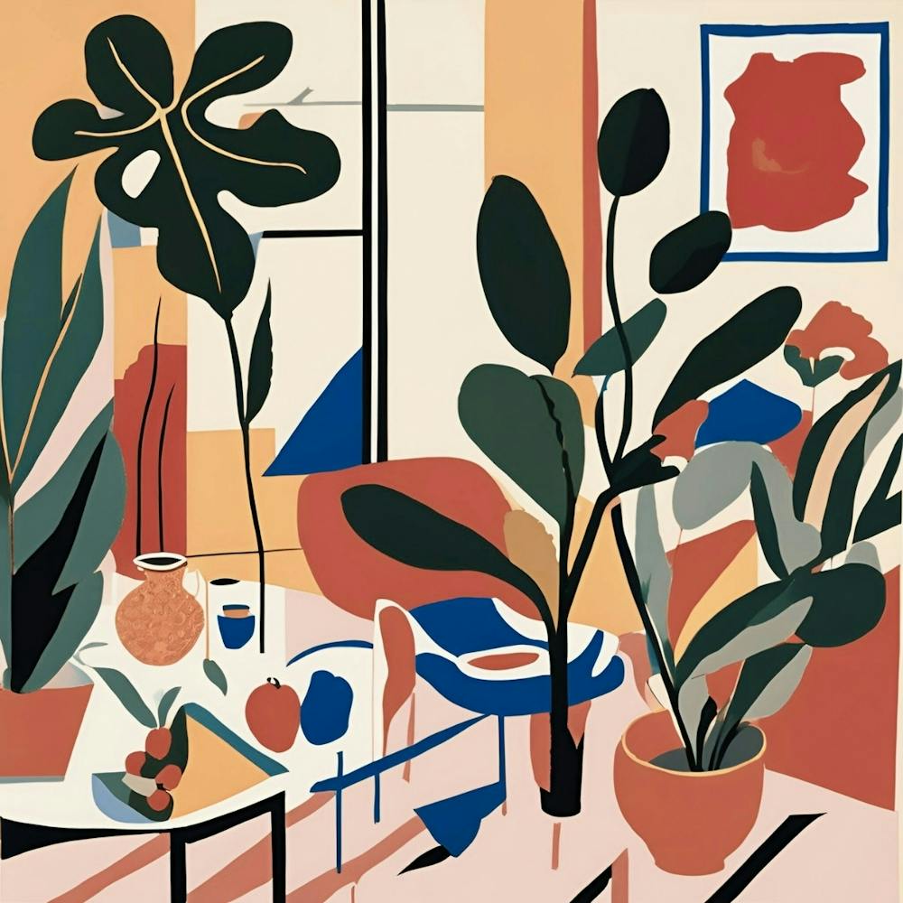 Botanıcal Colorful Matisse Art print