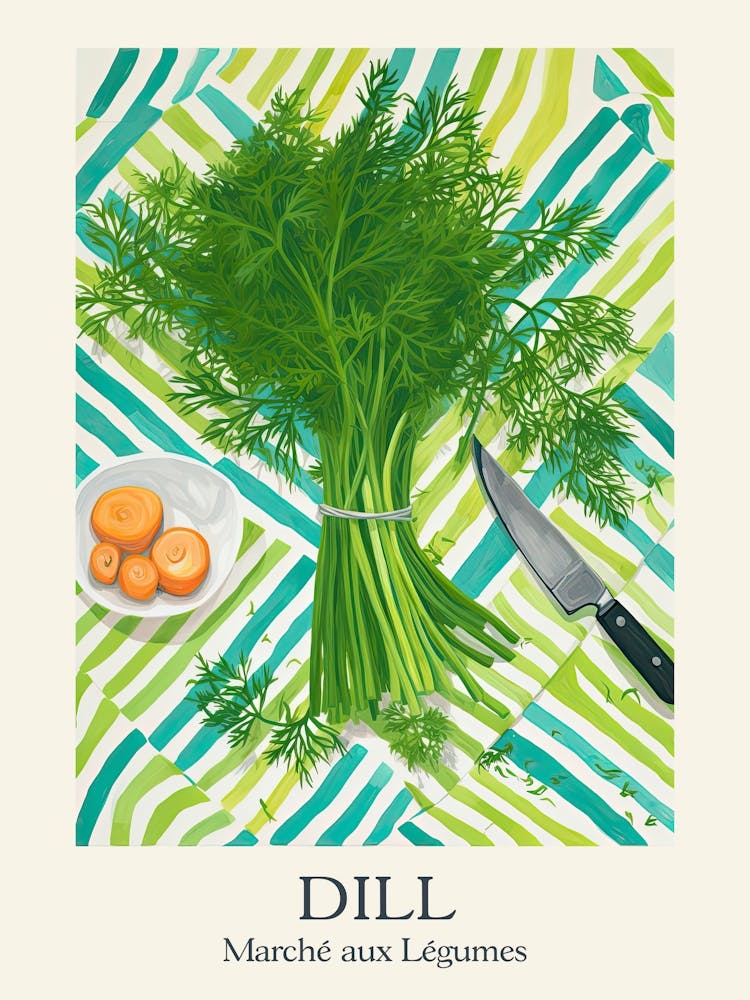 Marche Aux Legumes Dill Summer Illustration 7
