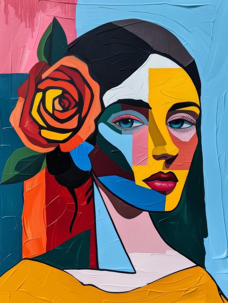 Woman With A Rose 2