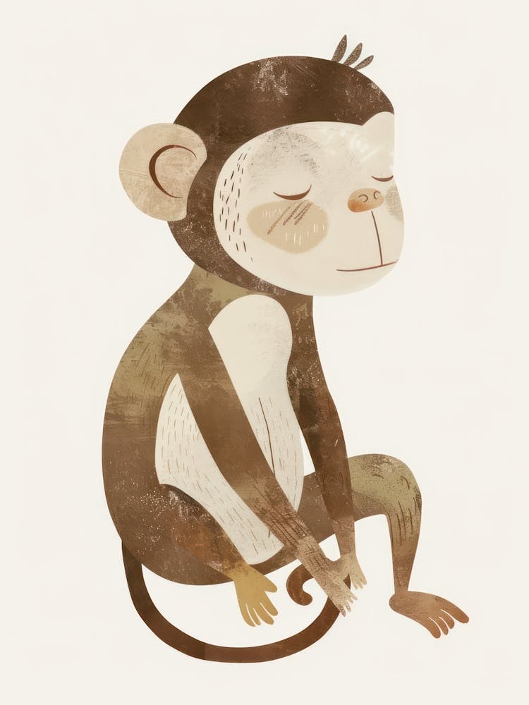 Charming Nursery Kids Animals Monkey 1