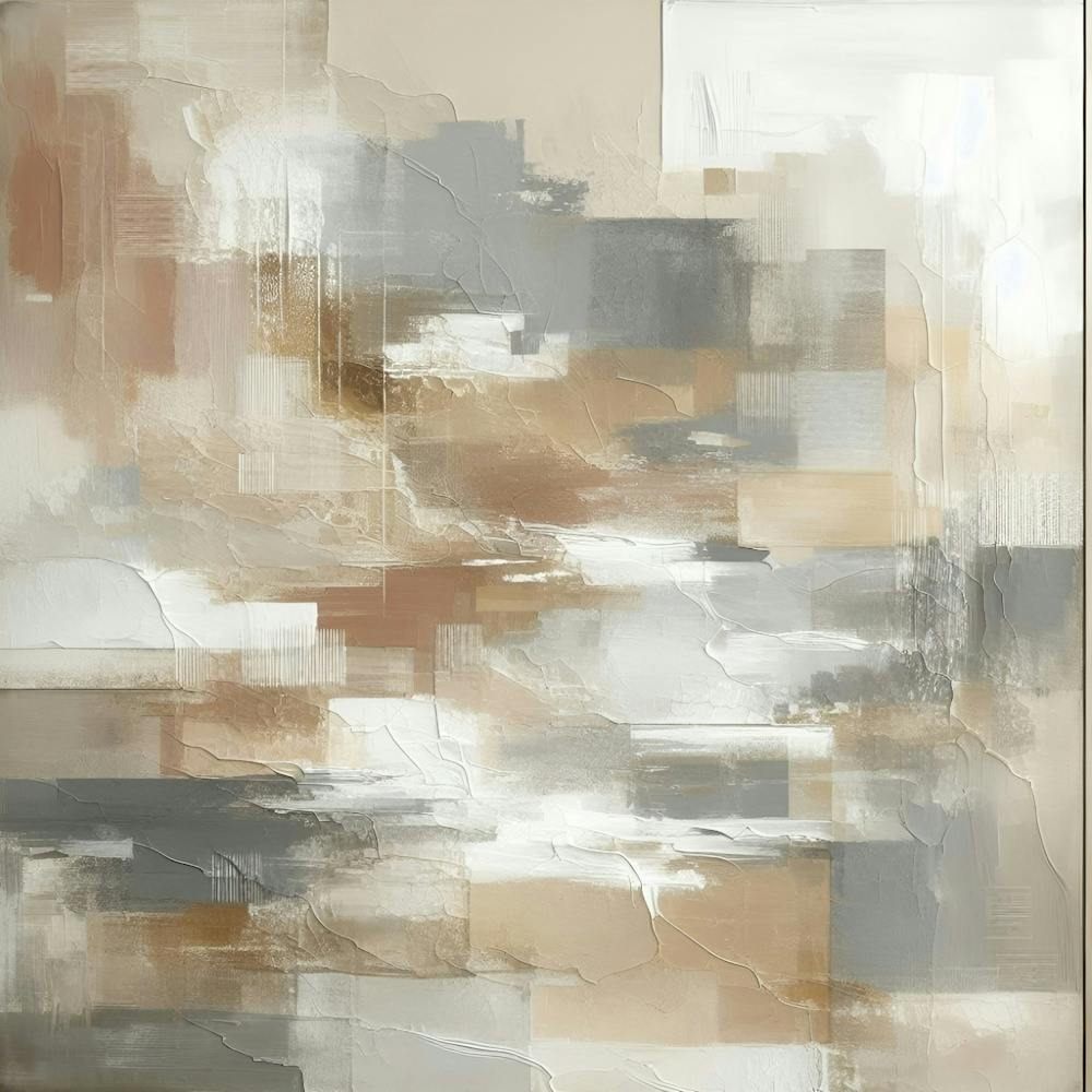 Abstract Art, Neutral Painting Beige, Grey 6 (1)