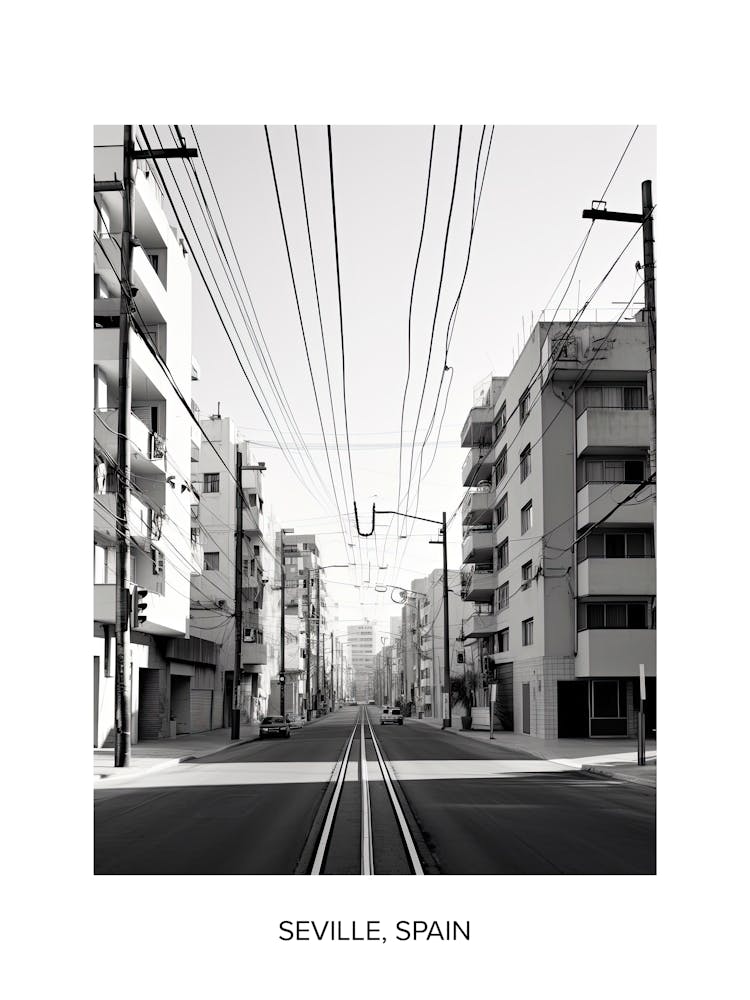 Poster Of Tel Aviv, Israel, Photography In Black And White 4