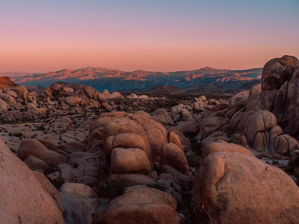 Warm Rocky Desert Sunset