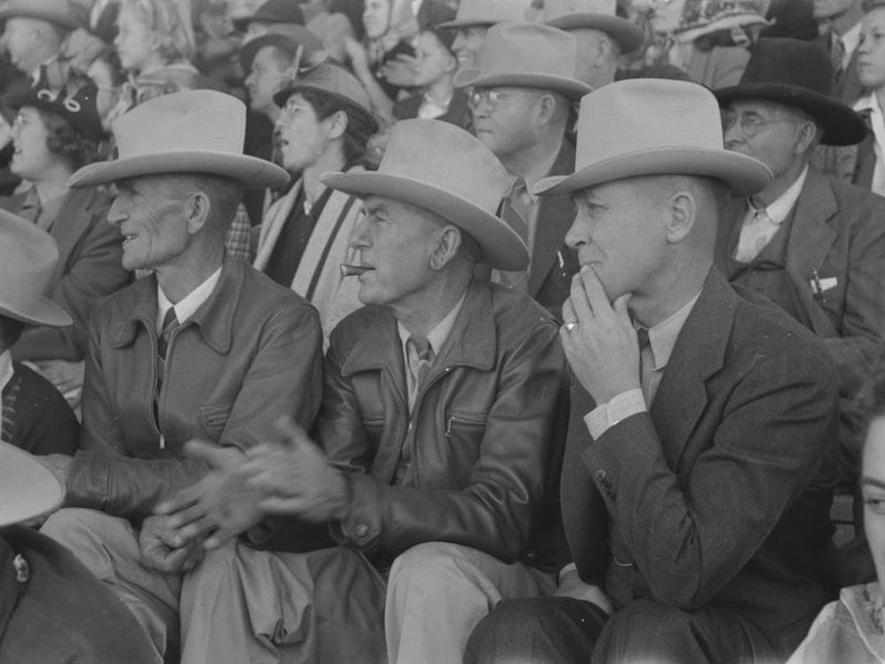 West Texas Ranchhmen At Rodeo During The San Angelo Fat Stock Show, San Angelo, Texas By Russell Lee