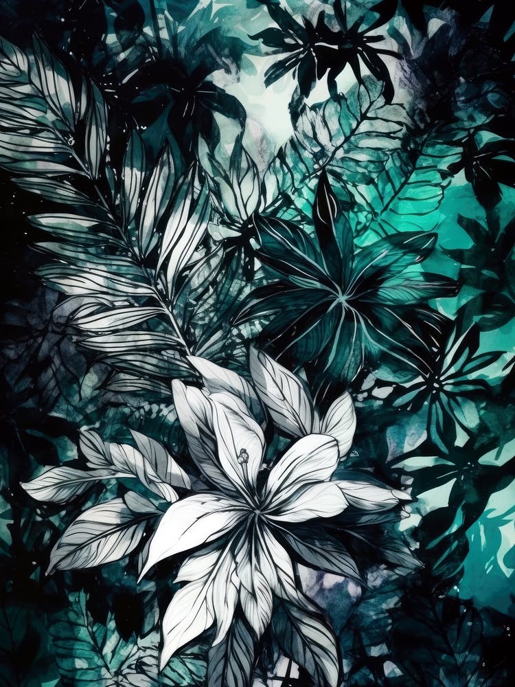 Tropical Jungle flowers nature