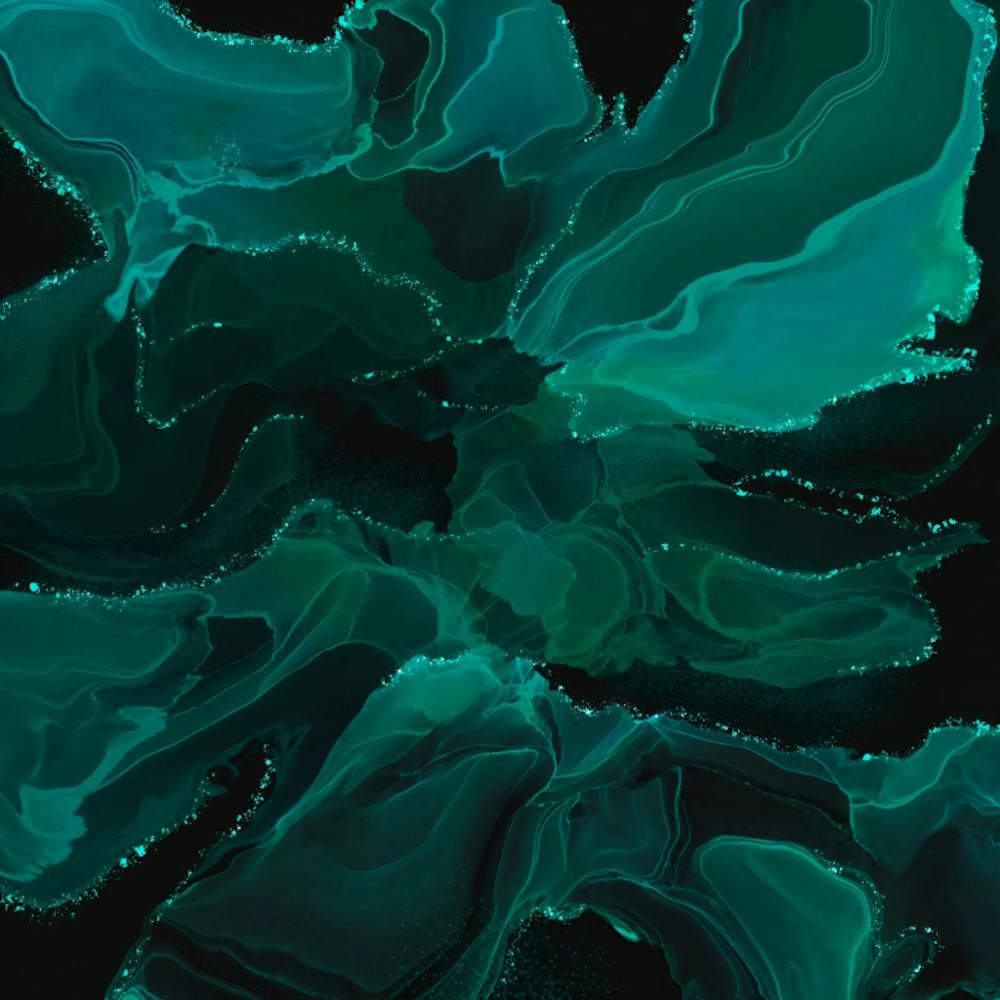 Deep Green, Abstract Elegance