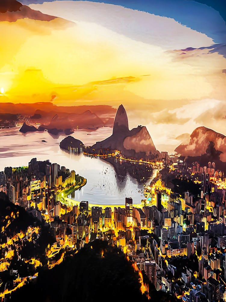 Lever De Soleil À Rio De Janeiro