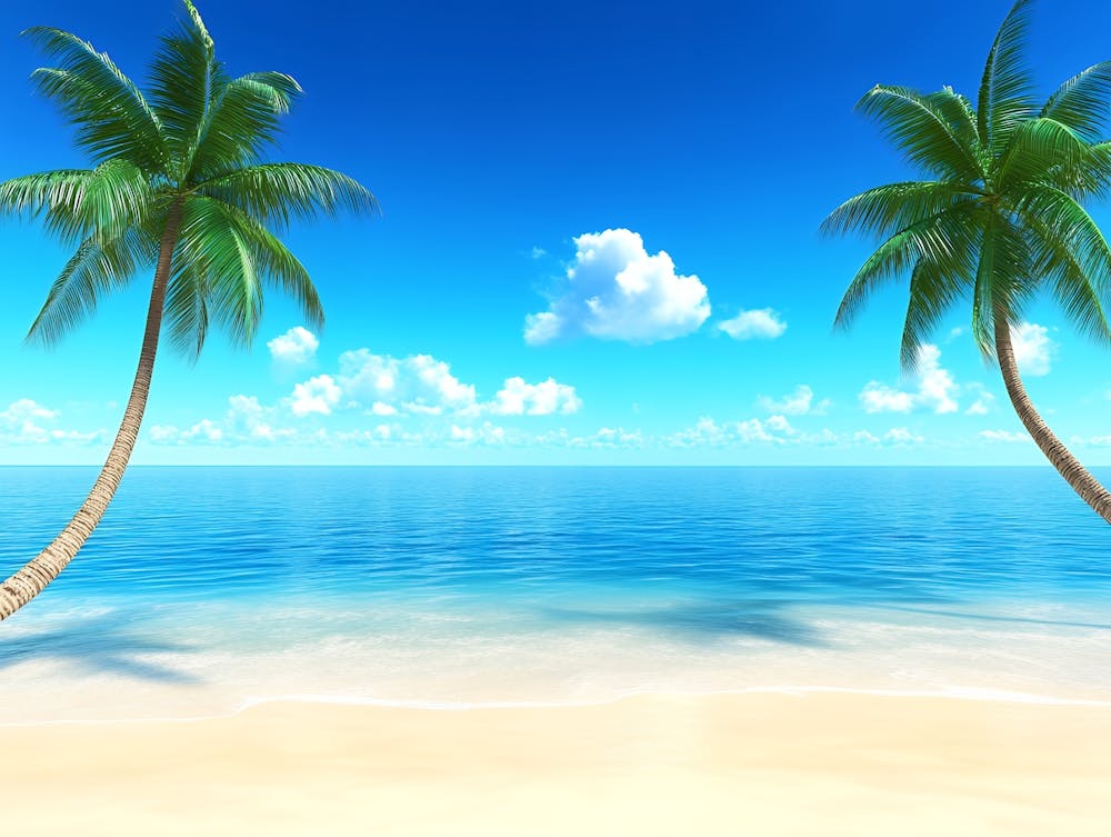 Palm Trees On The Beach