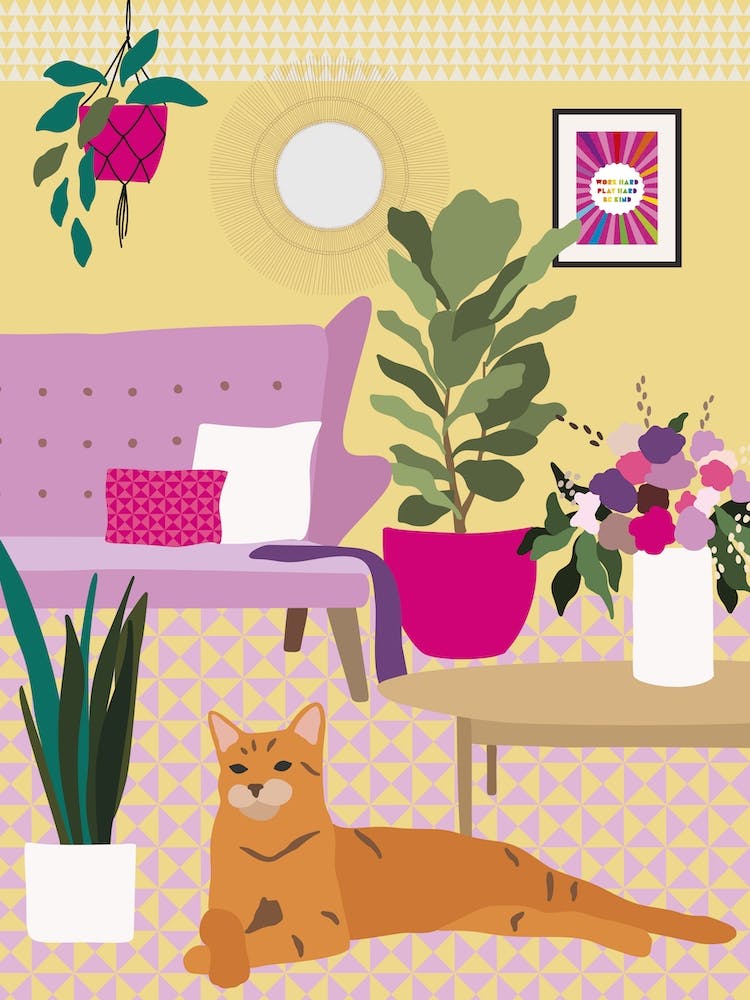 Boho Ginger Cat