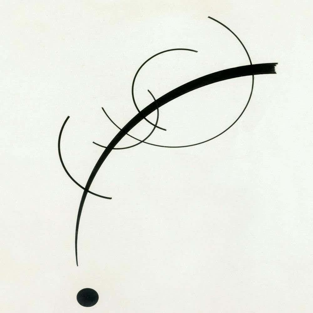 Wassily Kandinsky Free Curve To The Point