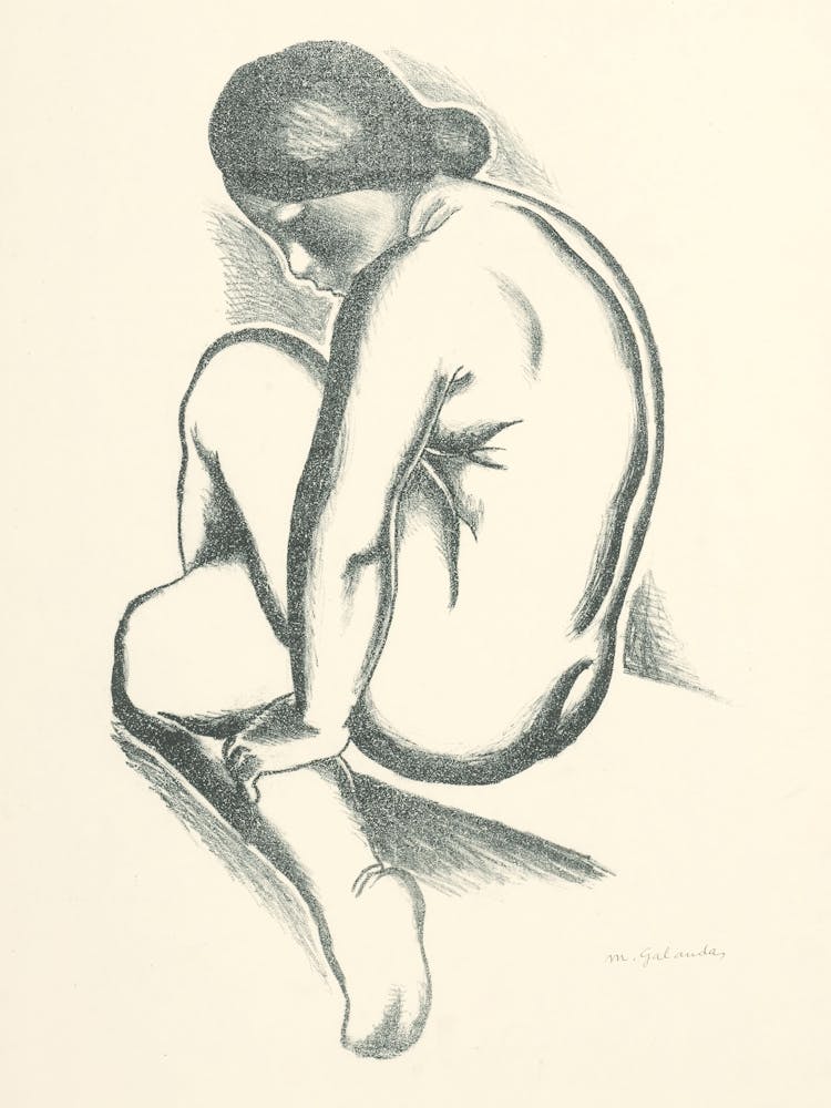 Female Nude, Mikuláš Galanda