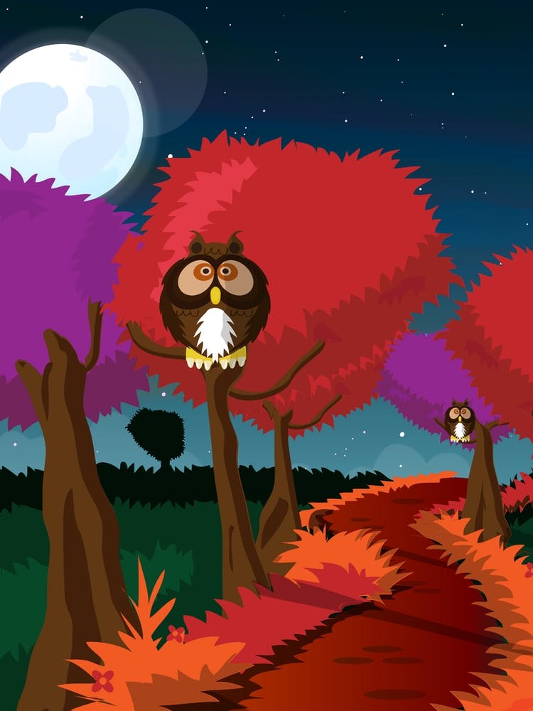 Owls In The Forest