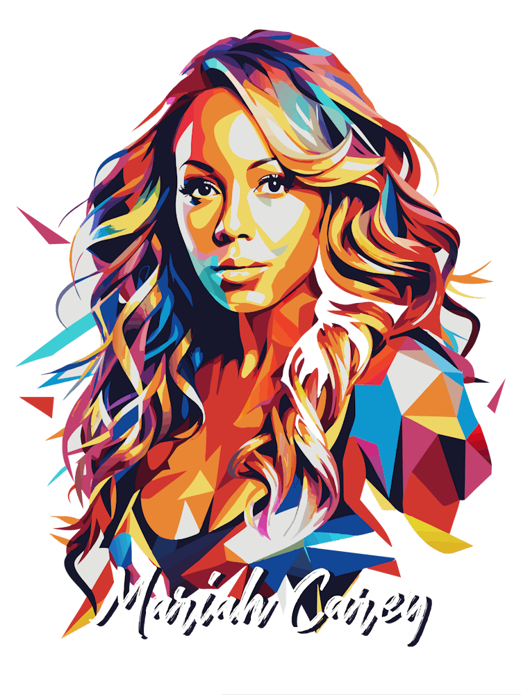 Mariah Carey 03 Portrait Music Icon Style WPAP Pop Art