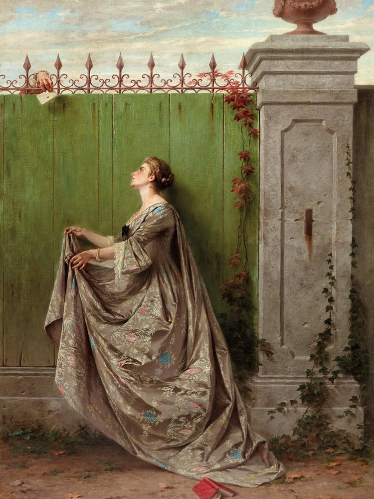 The Love Letter By Luigi Crosio (1867)