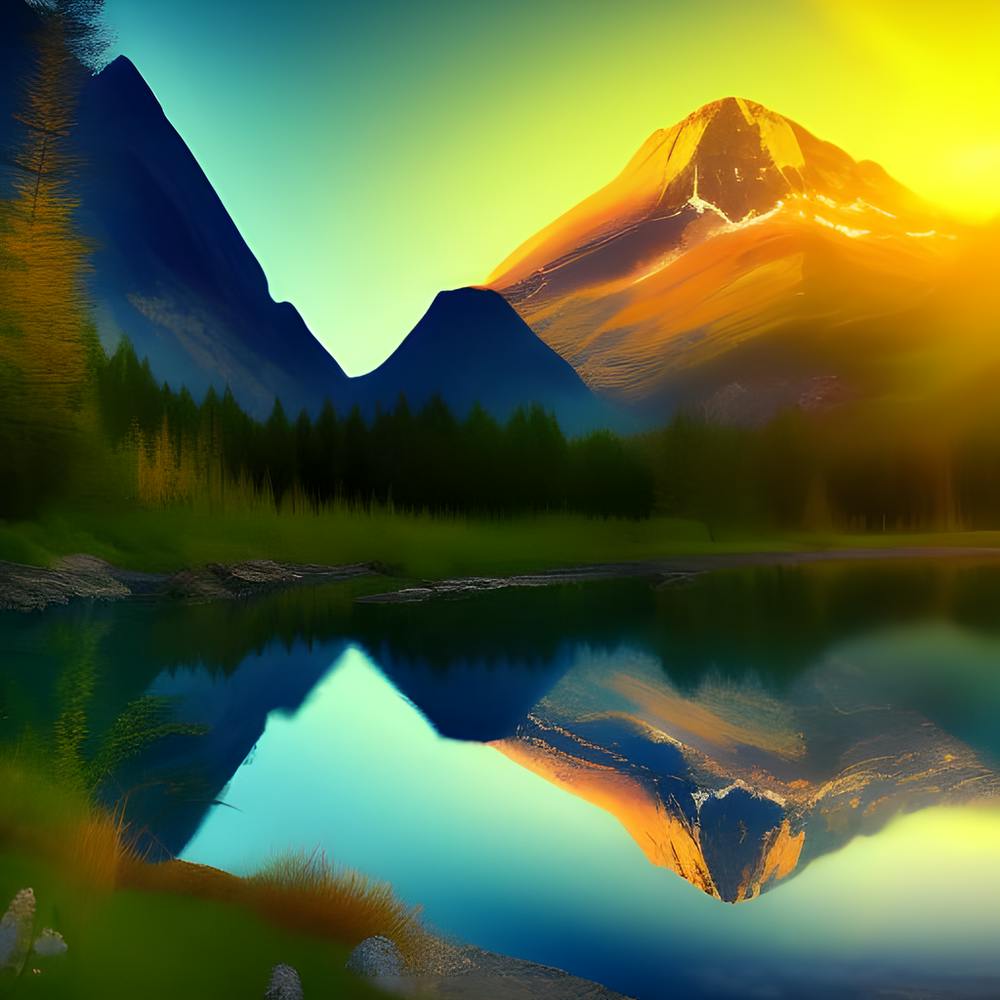 Sunset In The Mountains