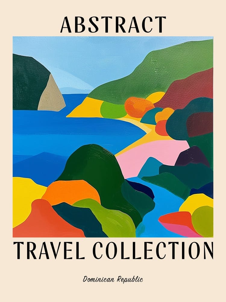 Abstract Travel Collection Poster Dominica 2