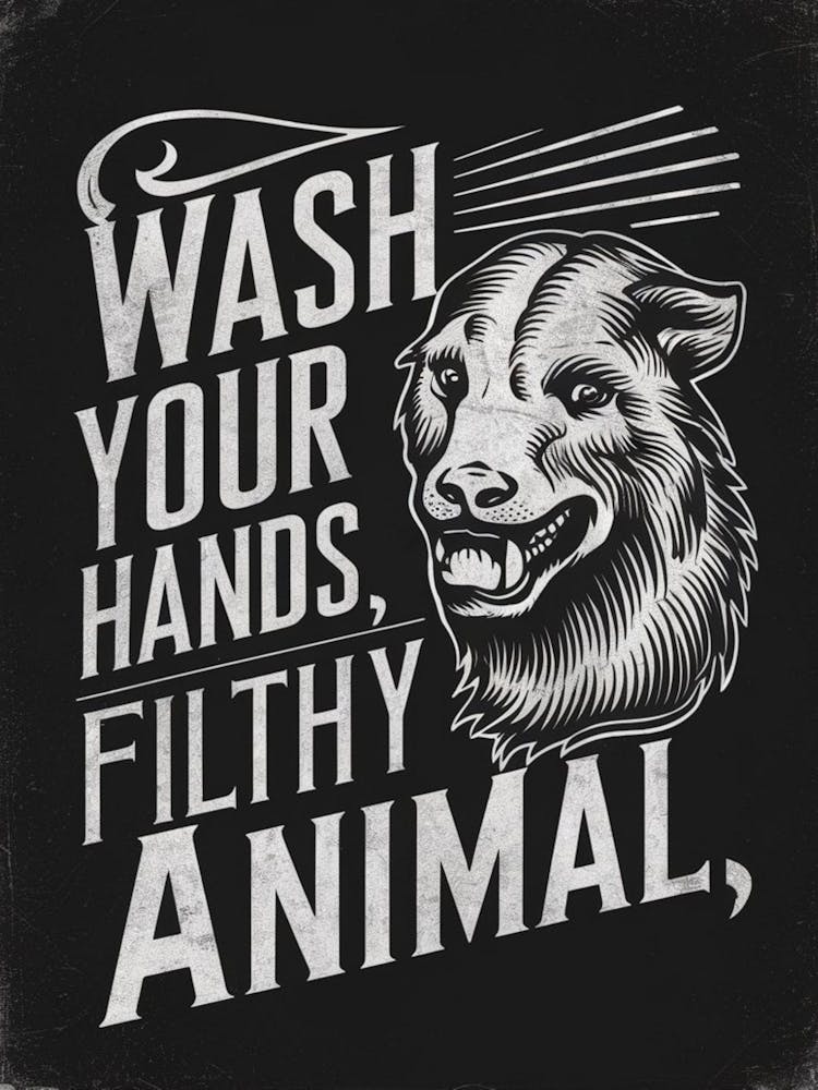 Wash Your Hands Filthy Animal 1