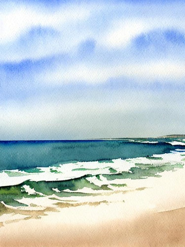 Outer Banks Beach, North Carolina Watercolour