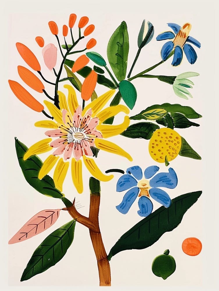 Painted Florals Bergamot 3