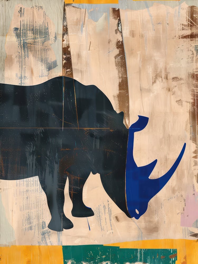 Rhino 1 Cut Out Collage