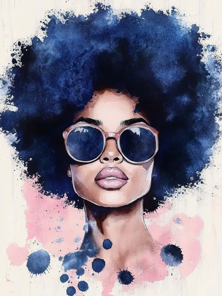 Afro Girl With Sunglasses 1