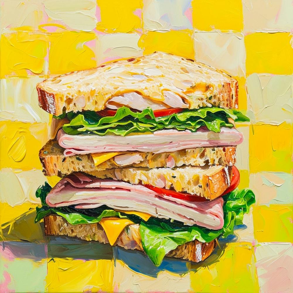 Club Sandwich Yellow Checkerboard 1