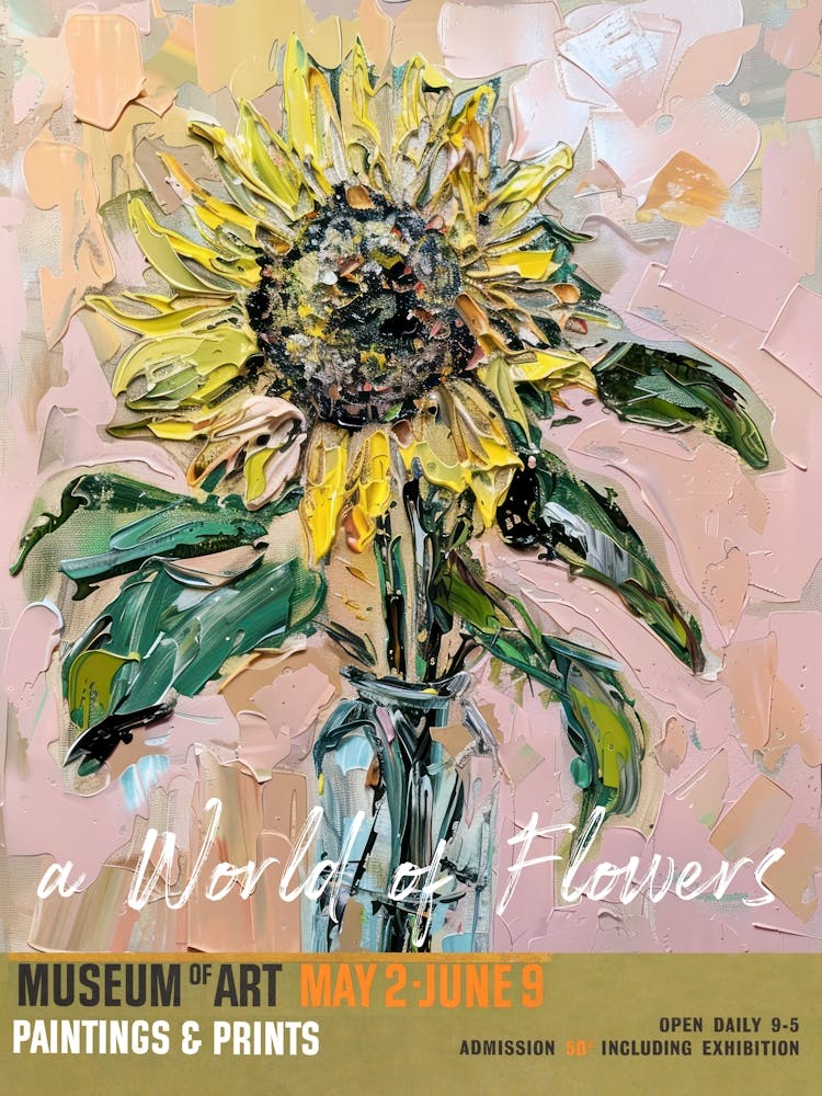 A World Of Flowers, Van Gogh Exhibition Sunflowers 4