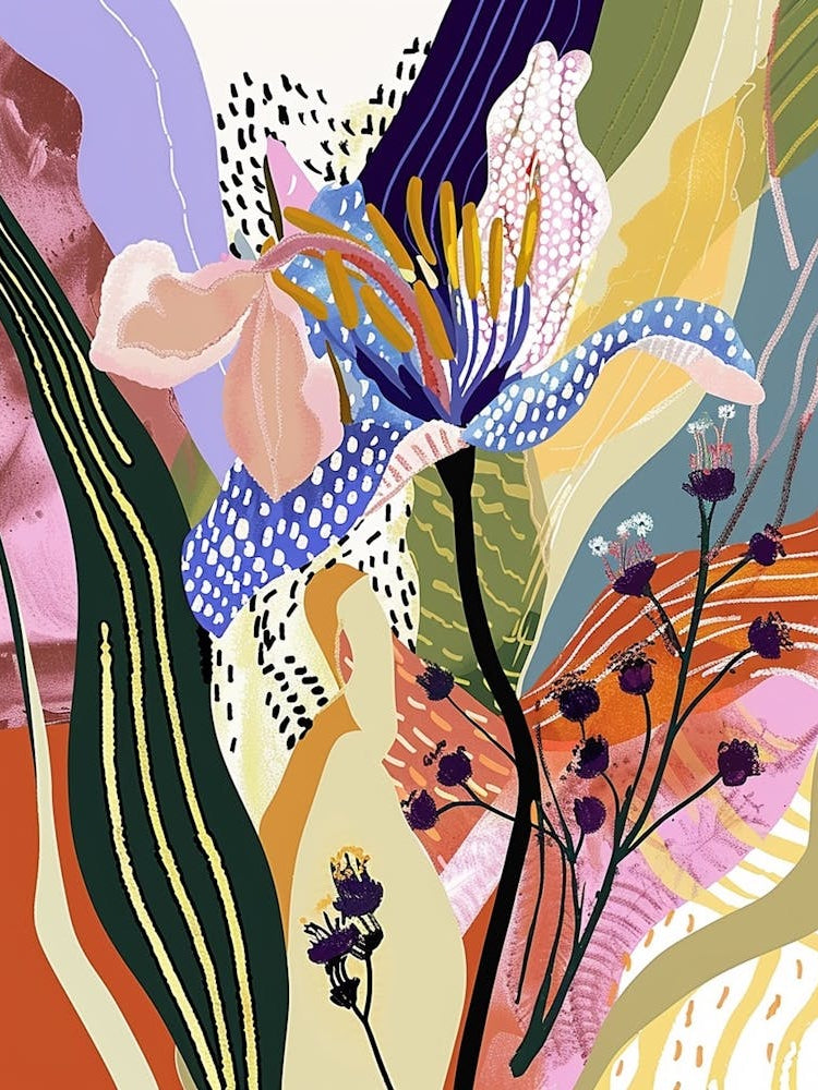 Colourful Flower Illustration Veronica 1