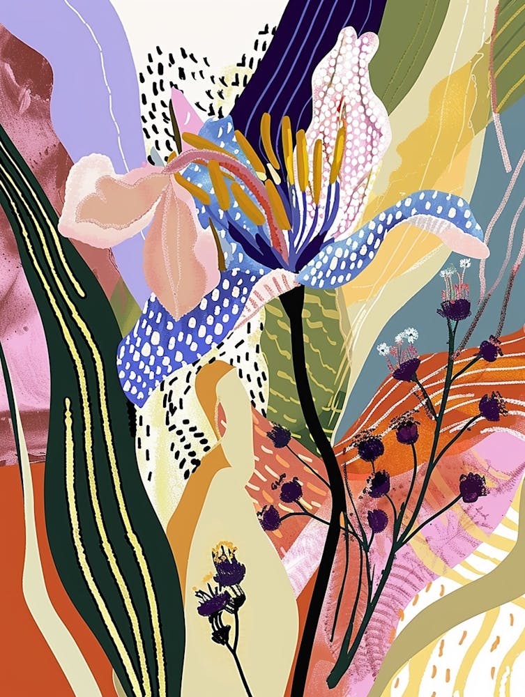 Colourful Flower Illustration Veronica 1