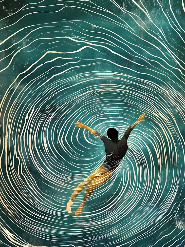 Man Floating In The Water