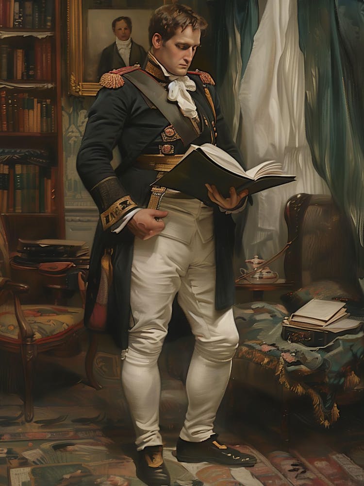 Portrait Of Napoleon Poster, Wall Decor, Historical Poster, Home Office Poster,, History War Print