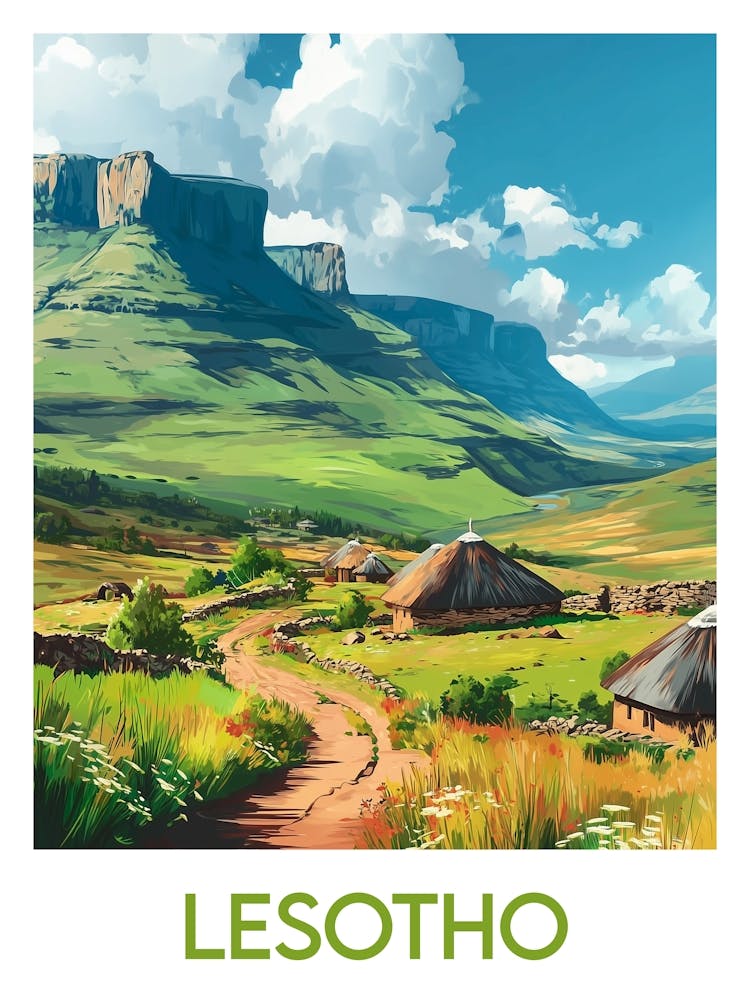 Affiche de voyage Lesotho
