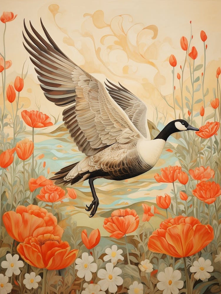 Canada Goose 2 Detailed Bird Painting