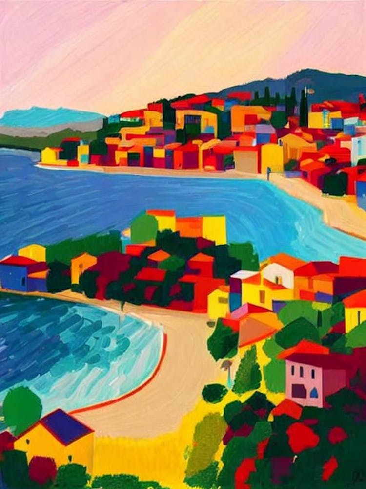 Porto Katsiki, Lefkada, Greece Hockney Style